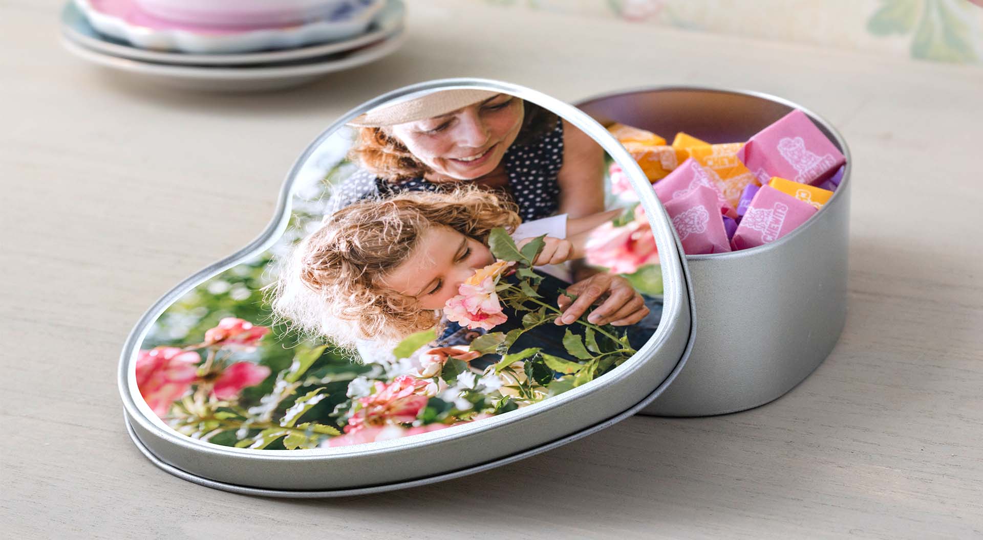 Metallbox som morsdagspresent