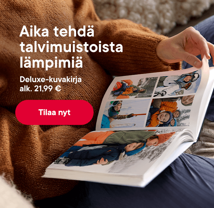 Tilaa Deluxe-kirja talvilomamuistoista alk. 21,99 €