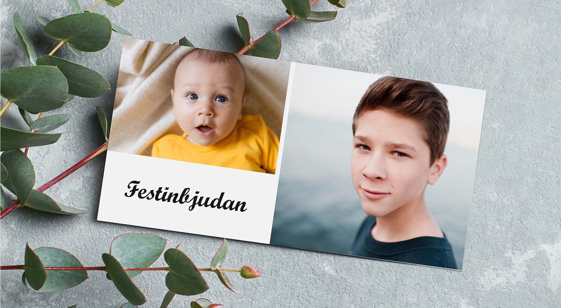 Gör konfirmationsinbjudningar från foton