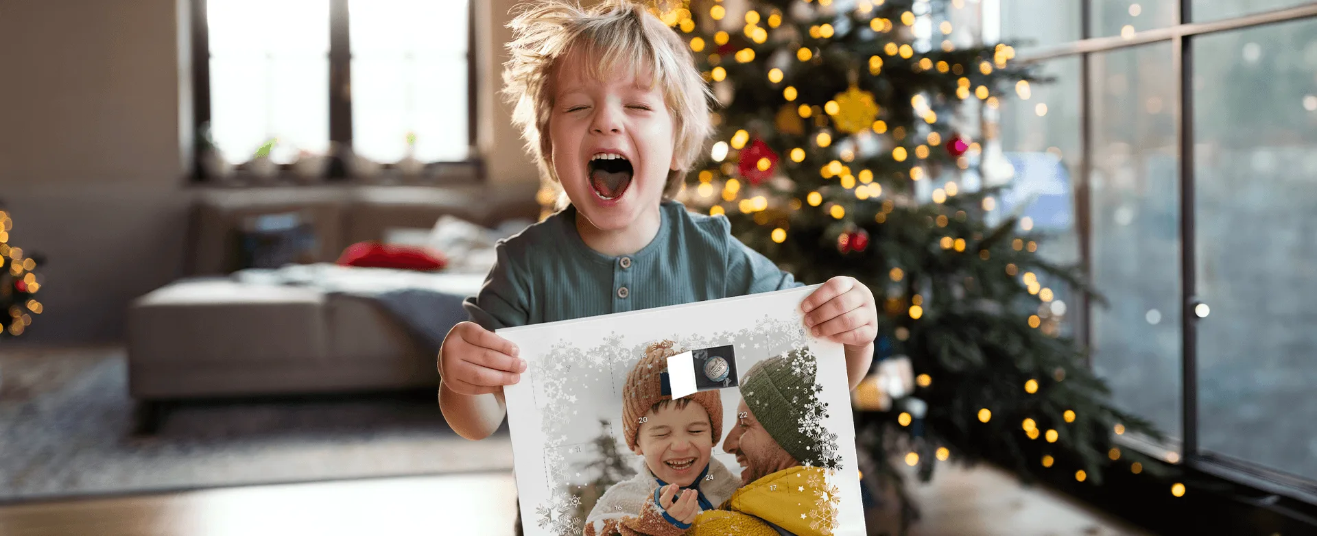 Individueller Foto-Adventskalender mit Lindt Schokolade