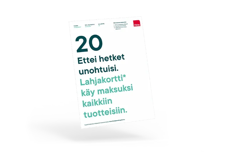 Lahjakortti, sähköinen (PDF)